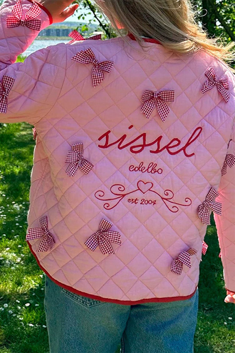 Pembe Fiyonklu Kapitone Ceket Zalle