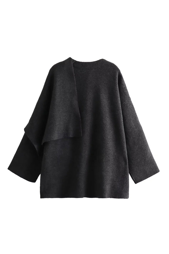 Koyu Gri Oversize Kadın Ceket Zalle