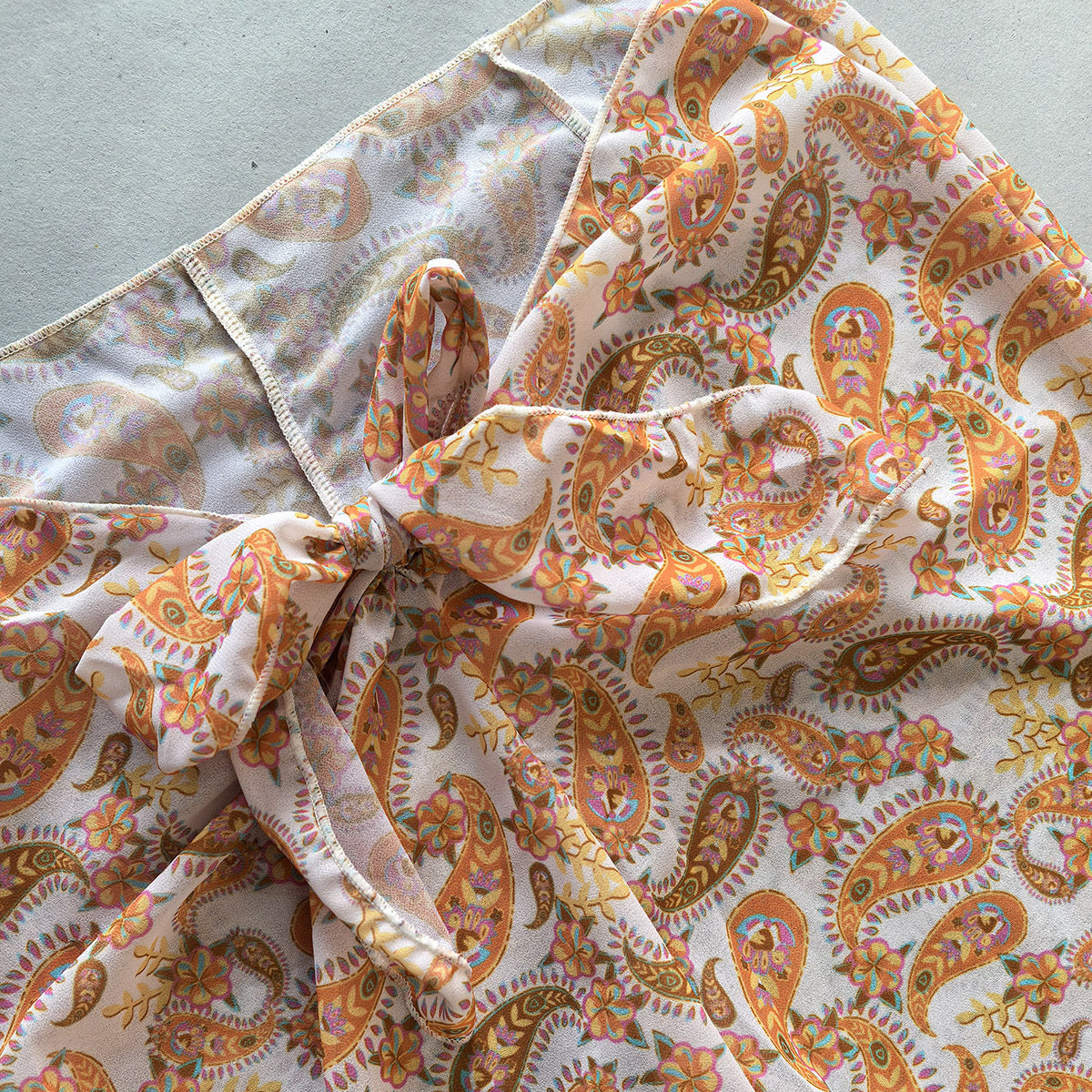 Etnik Desenli Pamuklu Yazlık Bikini ve Pantolon Takımı Zalle