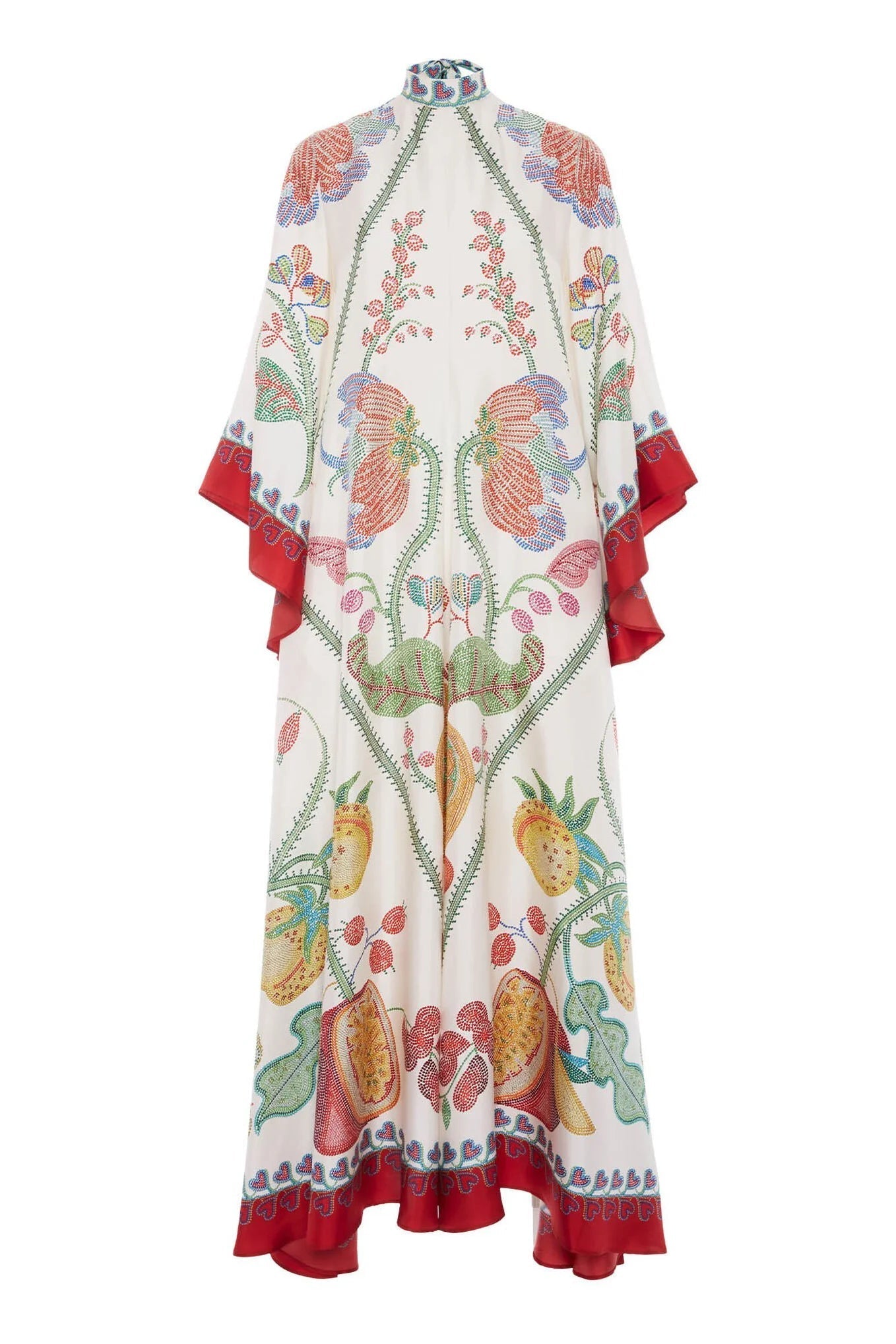 Etnik Desenli Bol Kesim Uzun Kimono Elbise Zalle