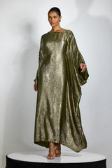 Yeşil Oversize Maxi Abiye Elbise Zalle