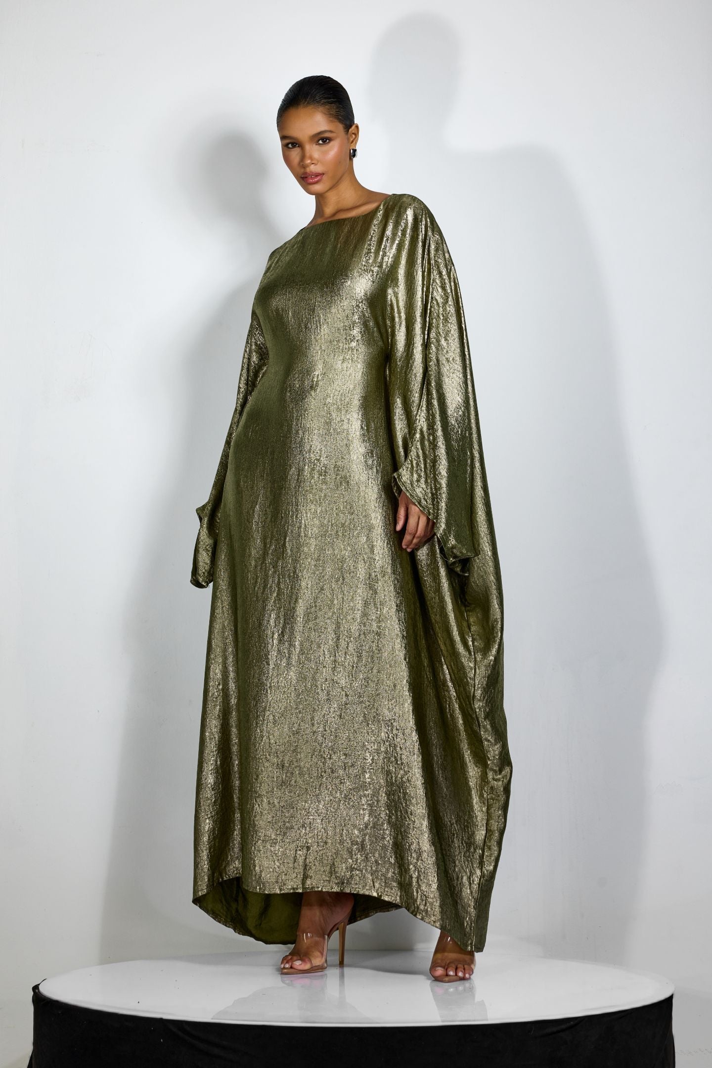 Yeşil Oversize Maxi Abiye Elbise Zalle