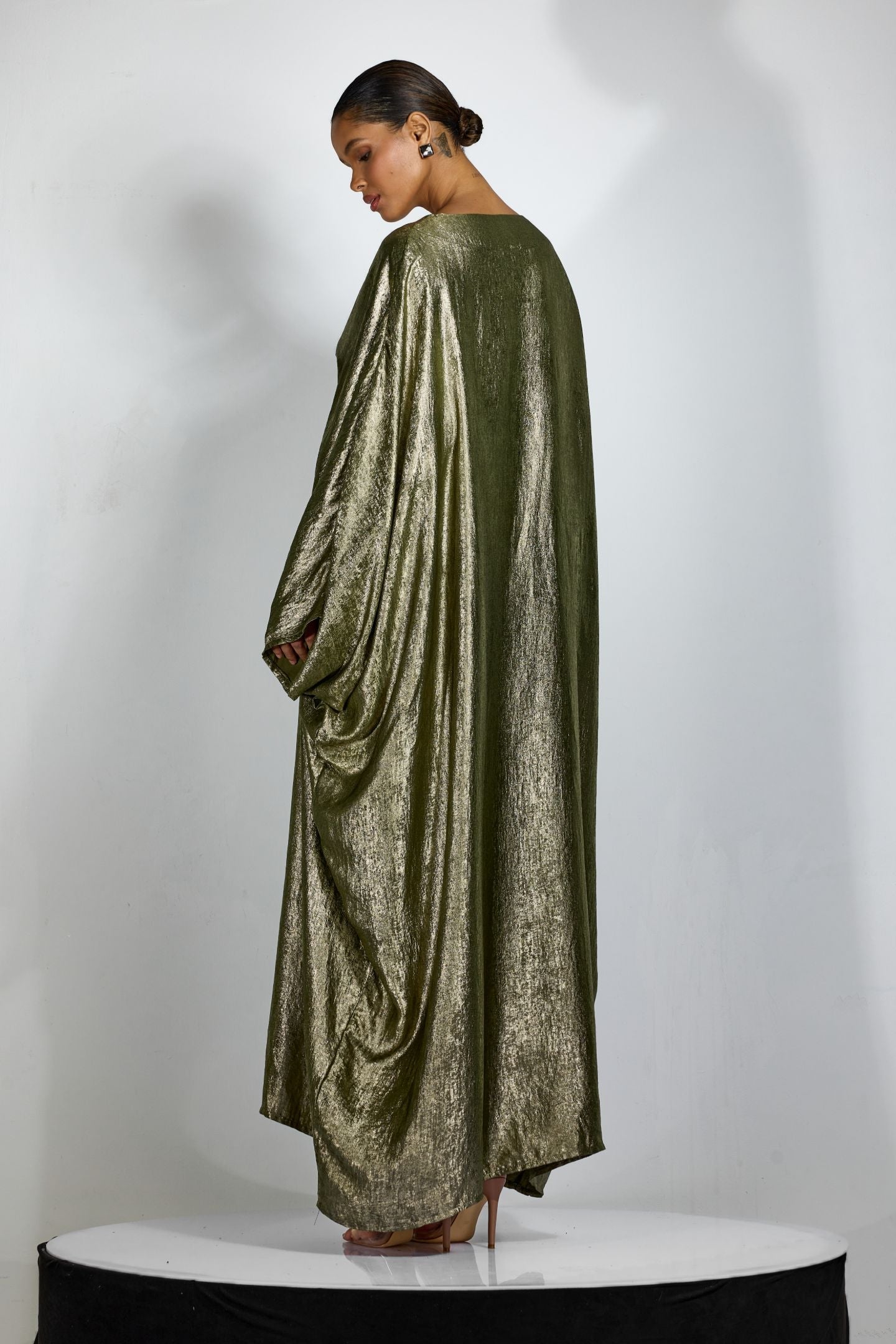 Yeşil Oversize Maxi Abiye Elbise Zalle