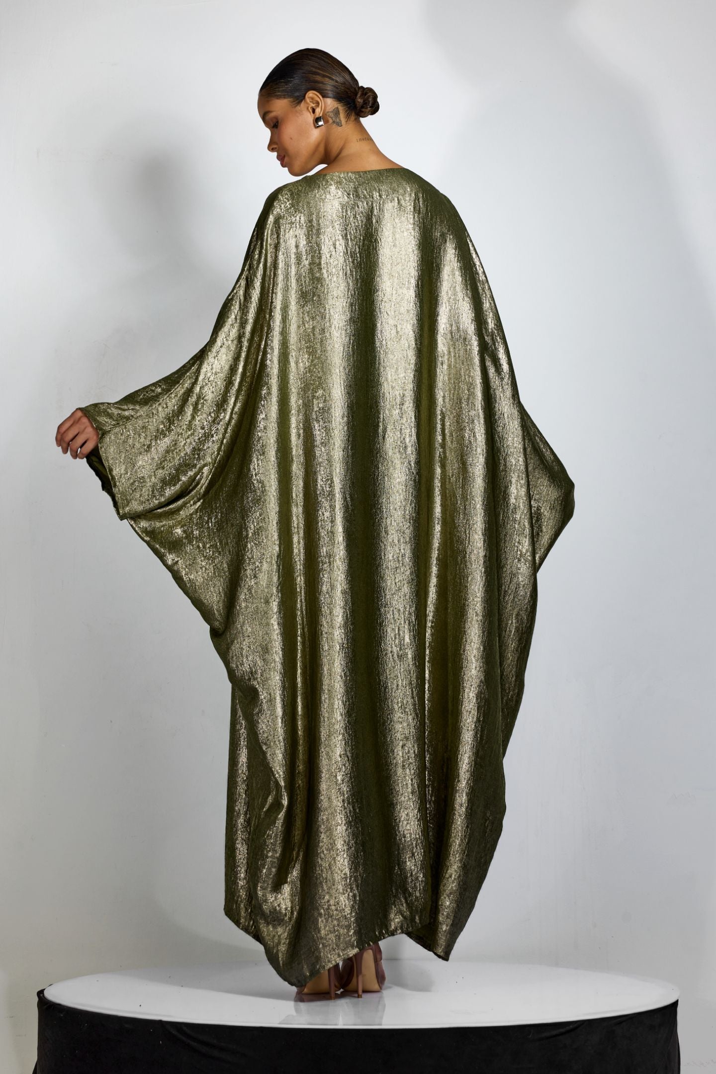 Yeşil Oversize Maxi Abiye Elbise Zalle