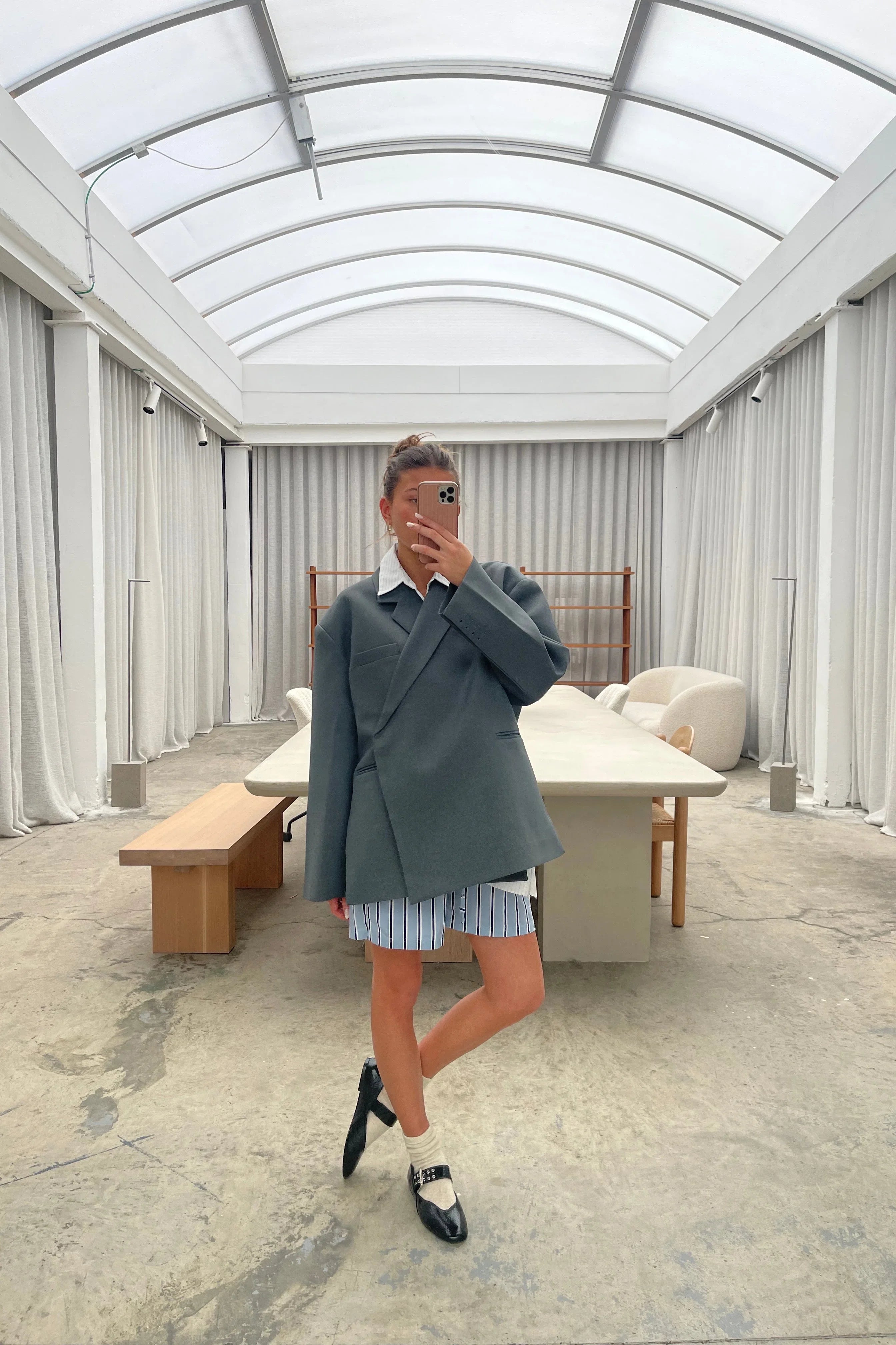 Oversize Kruvaze Yün Ceket Zalle