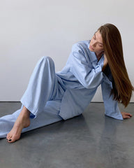 Blue Cardigan 2 Piece Cotton Set