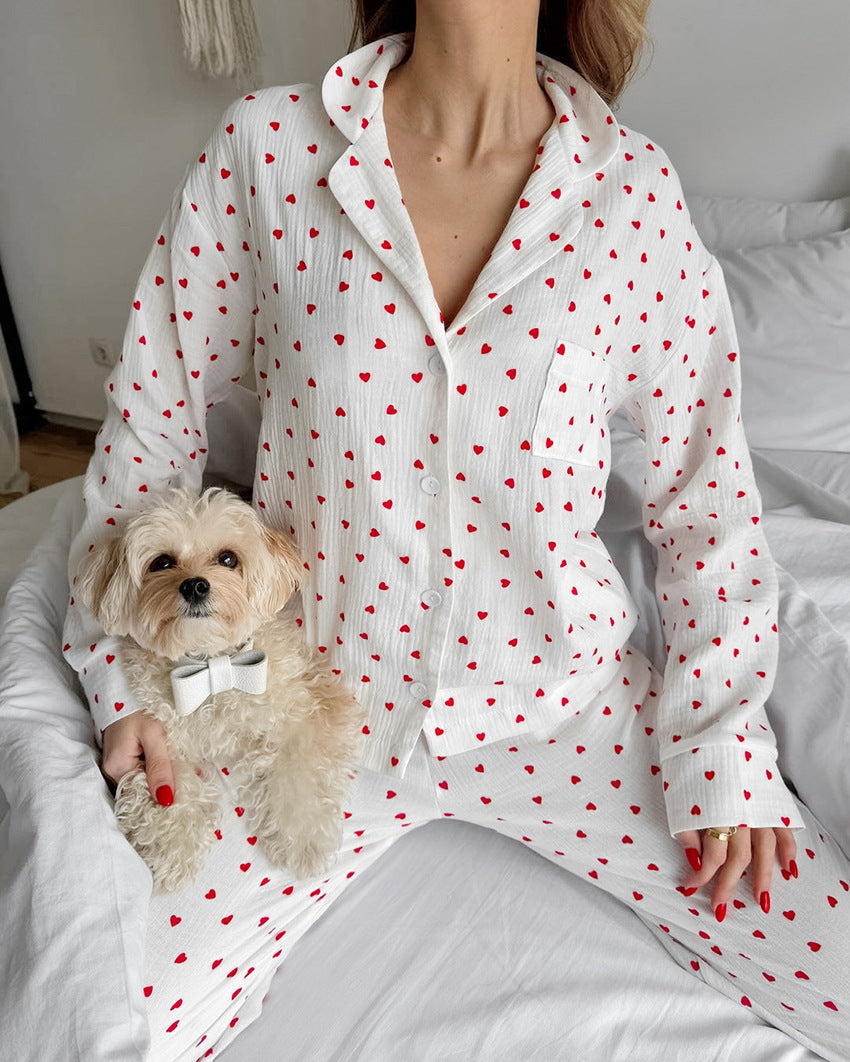 Comfortable Long Sleeve Cotton Pajama Set