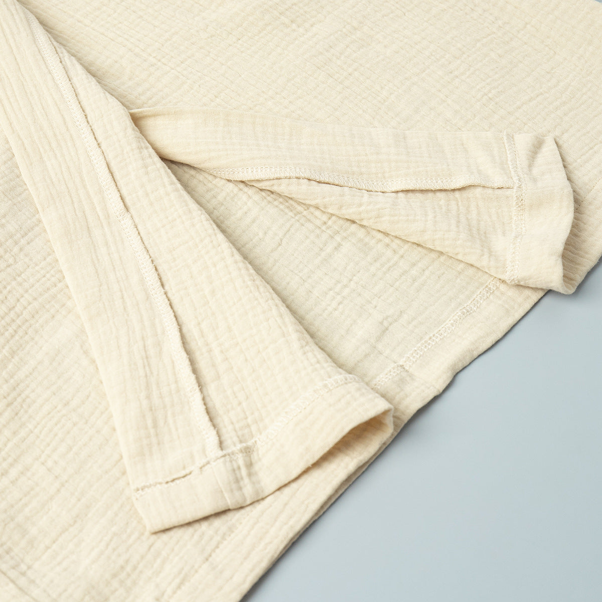 Pamuksu Dokulu Düşük Omuz Kimono Sabahlık