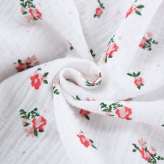 Saf Pamuk Çiçekli Pijama Takımı
