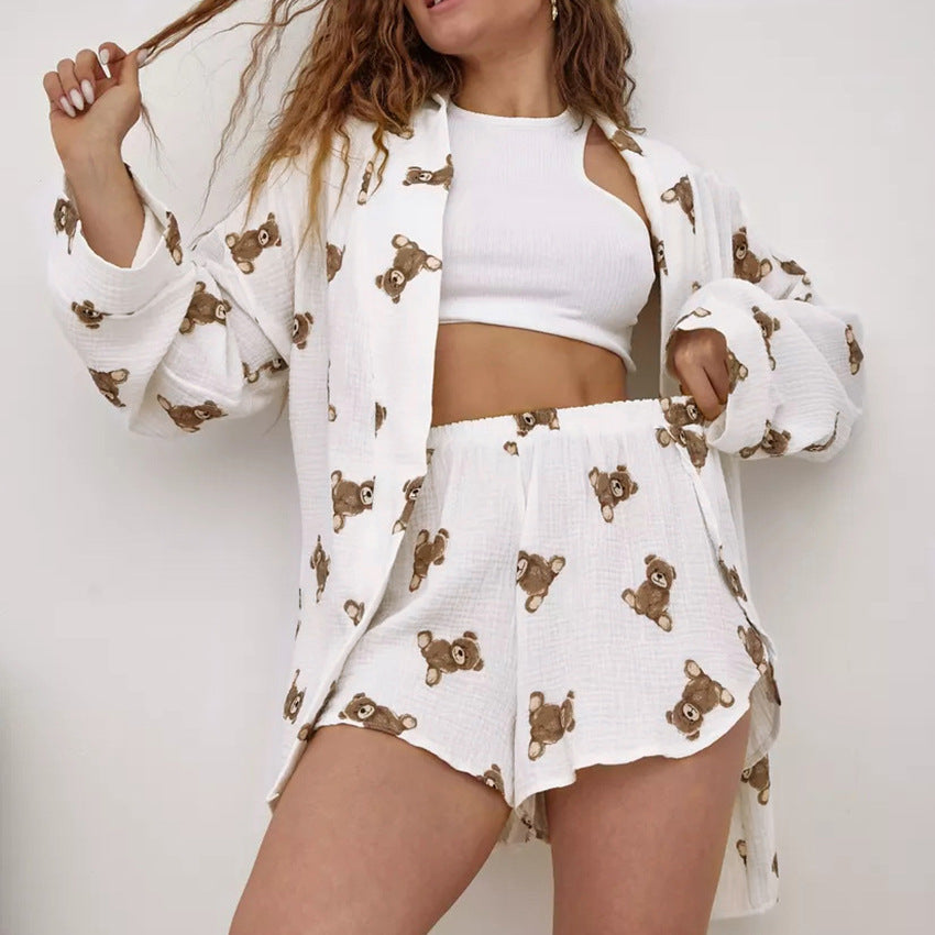 Long Sleeve Slit 2 Piece Pajama Set