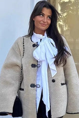 Oversize Tokalı Peluş Ceket Zalle