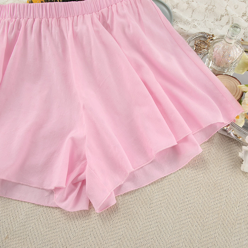 Pink Comfortable Cotton Loose Pajama Set