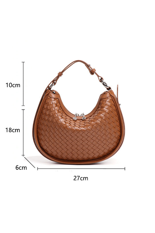 Örgü Desenli Yarım Ay Çanta Zalle