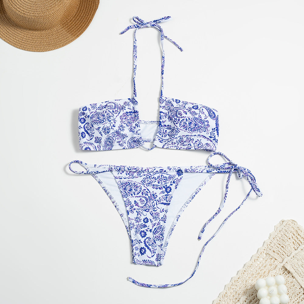 Pamuklu Ultra Seksi Üçgen Mikro Bikini Takımı Zalle