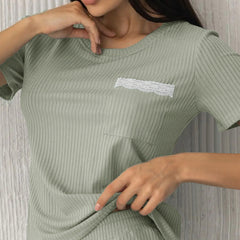Yeşil Şortlu Pijama Takımı