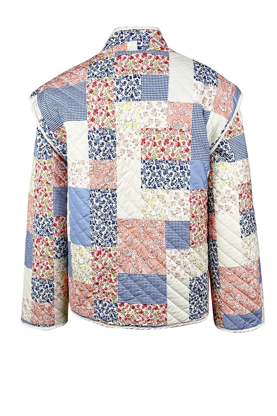 Patchwork Desenli Kapitone Ceket Zalle