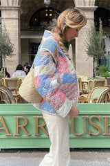 Patchwork Desenli Kapitone Ceket Zalle