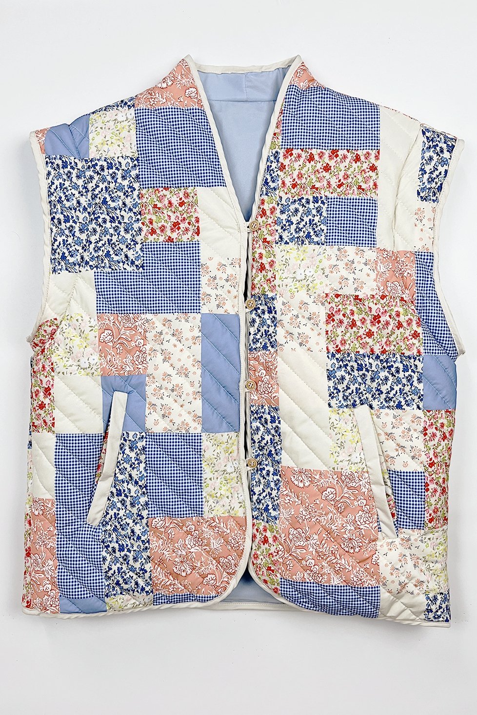 Patchwork Desenli Kapitone Ceket Zalle