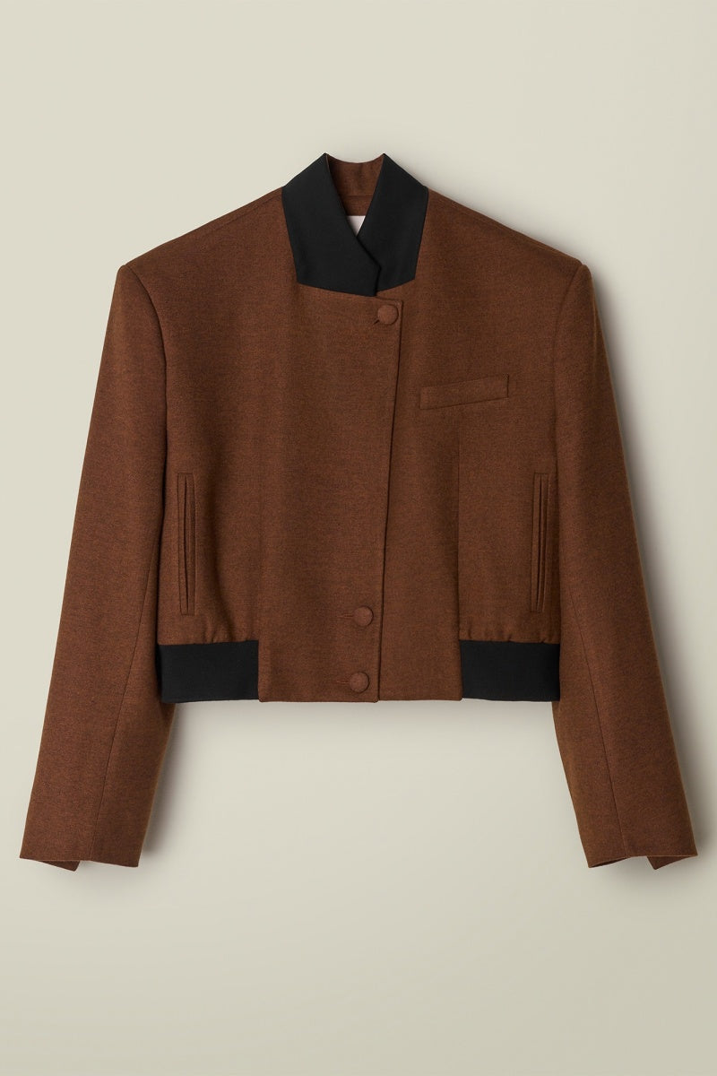Modern Kesim Kahverengi Oversize Blazer Ceket Zalle
