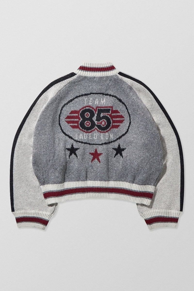 Oversize Fermuarlı Triko Bomber Ceket Zalle