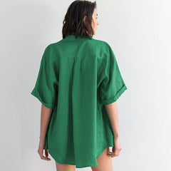 Cotton Green Shorts Set