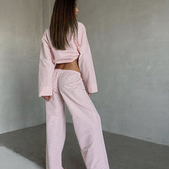 Cotton Comfortable Long Sleeve Trouser Suit