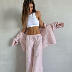Cotton Comfortable Long Sleeve Trouser Suit