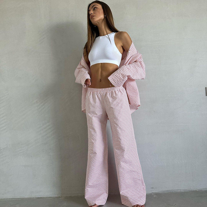 Cotton Comfortable Long Sleeve Trouser Suit