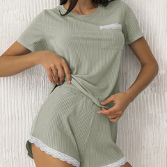 Yeşil Şortlu Pijama Takımı