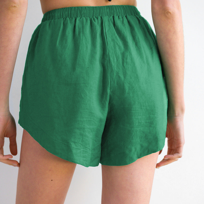 Cotton Green Shorts Set